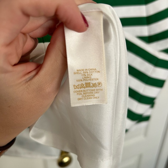 Kate Spade green striped dresss - Picture 5 of 6